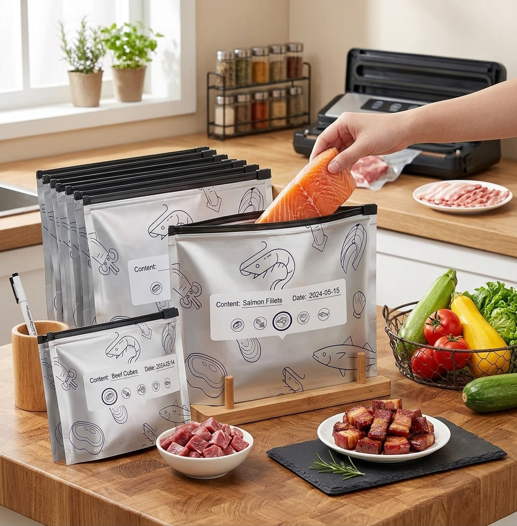 🔥SVOZK® 50% OFF Today! 30PCS Reusable Foil Food Storage Bags – Keep Food Fresh, Sealed & Organized