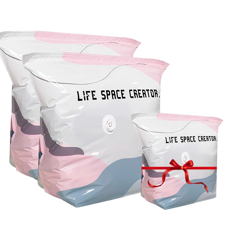 Large-capacity no-pump vacuum storage bag