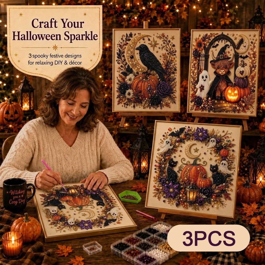 Halloween Ghost Pearl Art DIY Kit