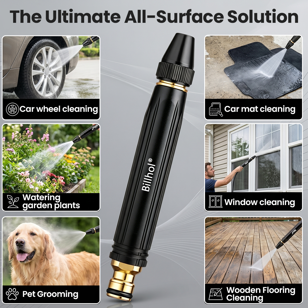 🔥 Last Day! Lowest Price — Only £4.66!!丨Billhol® 👑Home high-pressure car wash water gun , a must-have for watering plants and vegetables, and car washing.👍💦
