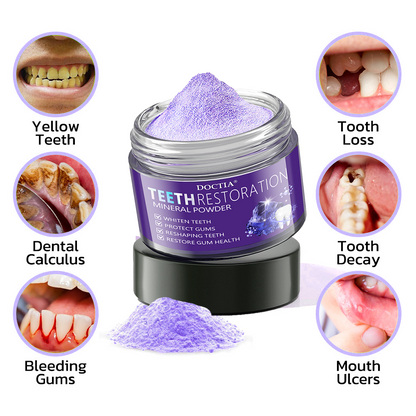 🎁Flash Sale - Don’t Miss Out - DOCTIA® Teeth Restoration Mineral Powder🦷(ADA recommended)👩‍⚕️(Treats periodontitis and mouth ulcers, prevents tooth loss, and repairs gum recession)