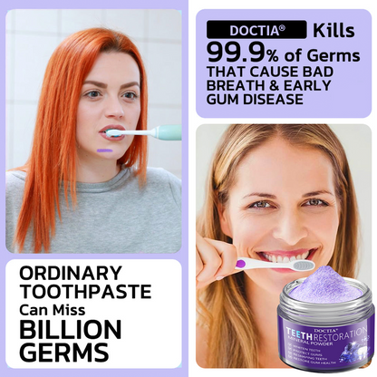 🎁Flash Sale - Don’t Miss Out - DOCTIA® Teeth Restoration Mineral Powder🦷(ADA recommended)👩‍⚕️(Treats periodontitis and mouth ulcers, prevents tooth loss, and repairs gum recession)