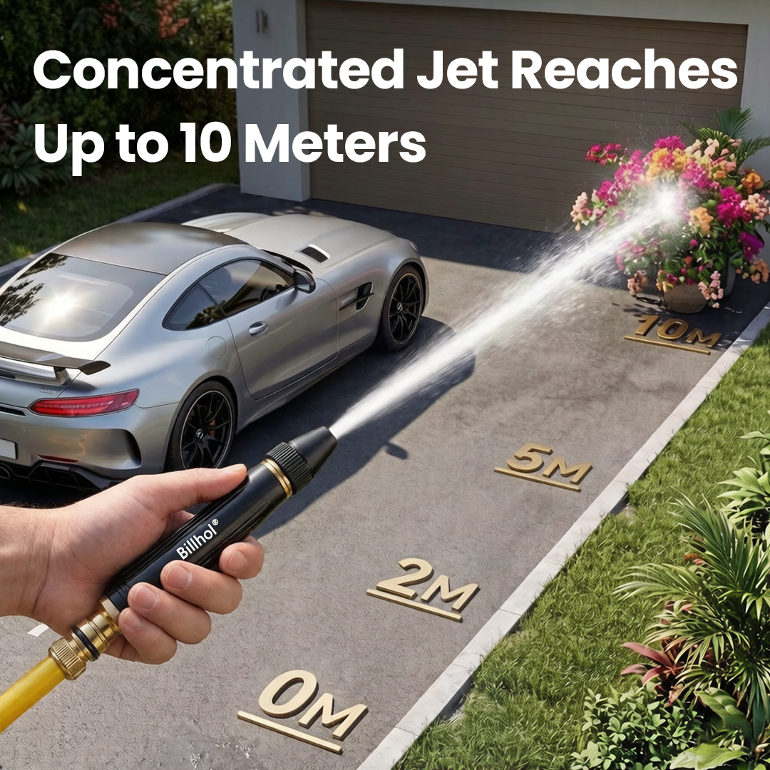🔥 Last Day! Lowest Price — Only £4.66!!丨Billhol® 👑Home high-pressure car wash water gun , a must-have for watering plants and vegetables, and car washing.👍💦