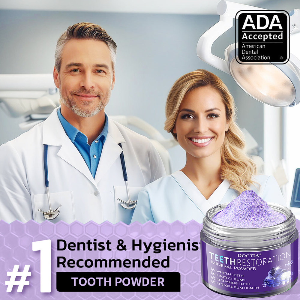 🎁Flash Sale - Don’t Miss Out - DOCTIA® Teeth Restoration Mineral Powder🦷(ADA recommended)👩‍⚕️(Treats periodontitis and mouth ulcers, prevents tooth loss, and repairs gum recession)