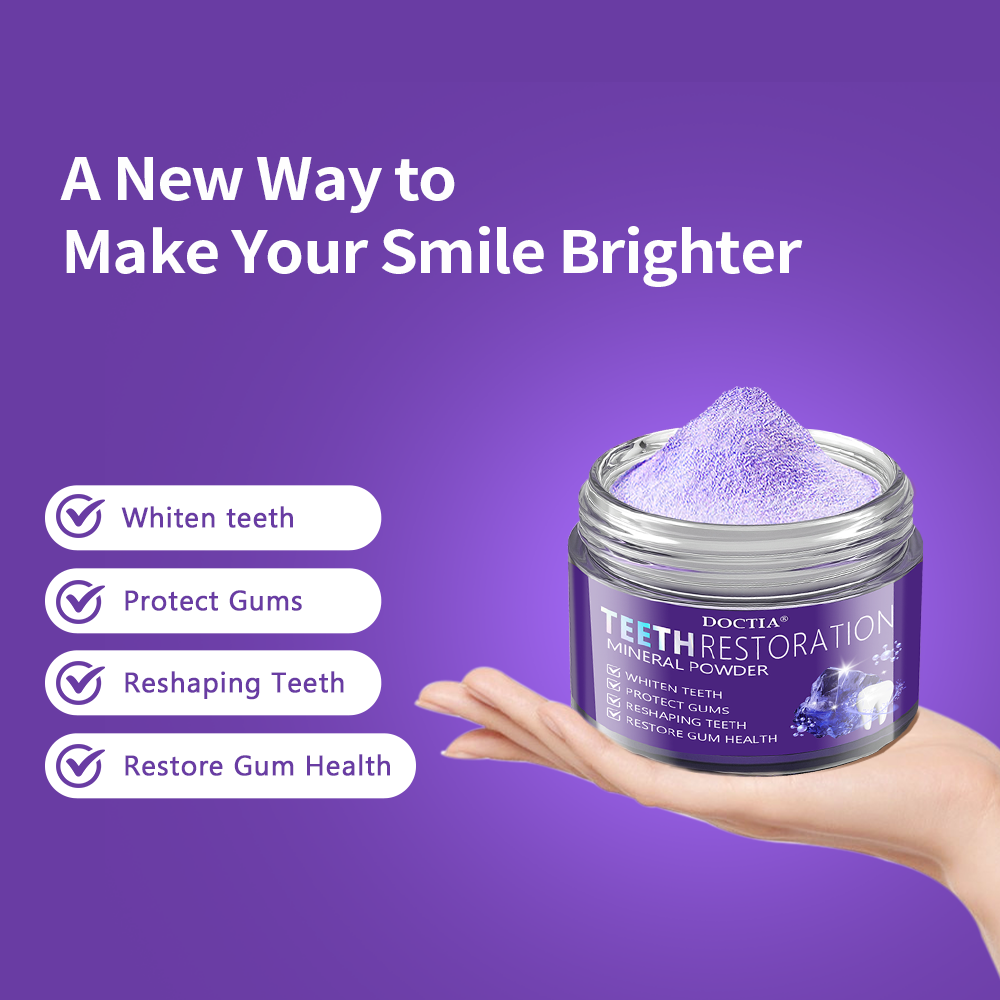 🎁Flash Sale - Don’t Miss Out - DOCTIA® Teeth Restoration Mineral Powder🦷(ADA recommended)👩‍⚕️(Treats periodontitis and mouth ulcers, prevents tooth loss, and repairs gum recession)