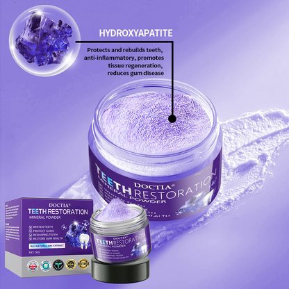 🎁Flash Sale - Don’t Miss Out - DOCTIA® Teeth Restoration Mineral Powder🦷(ADA recommended)👩‍⚕️(Treats periodontitis and mouth ulcers, prevents tooth loss, and repairs gum recession)