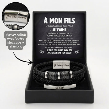 🎁Last day 70%off | 👨‍🍼👩‍🍼✨"Forever Connected" Son's Customized Bracelet✨