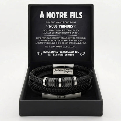 🎁Last day 70%off | 👨‍🍼👩‍🍼✨"Forever Connected" Son's Customized Bracelet✨