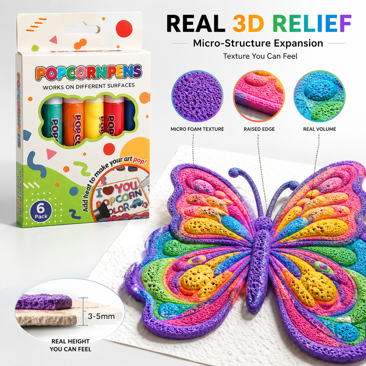 🧚‍♀️Save 50% by ordering today丨🖌️🎇IEY® 3D Relief Art Pen – Turn Flat Drawings Into Touchable 3D Art💕
