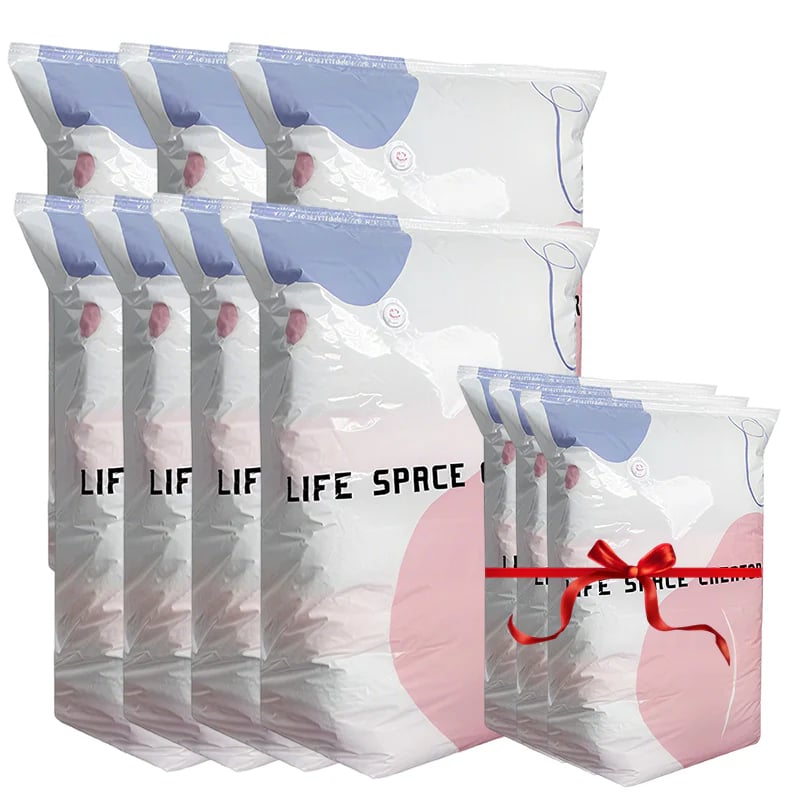 Large-capacity no-pump vacuum storage bag