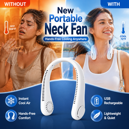 ⚡Billhol®  49% OFF Today – ❄️ Stay Cool Anywhere – New Portable Neck Fan | Hands-Free • Lightweight • USB Rechargeable-QO