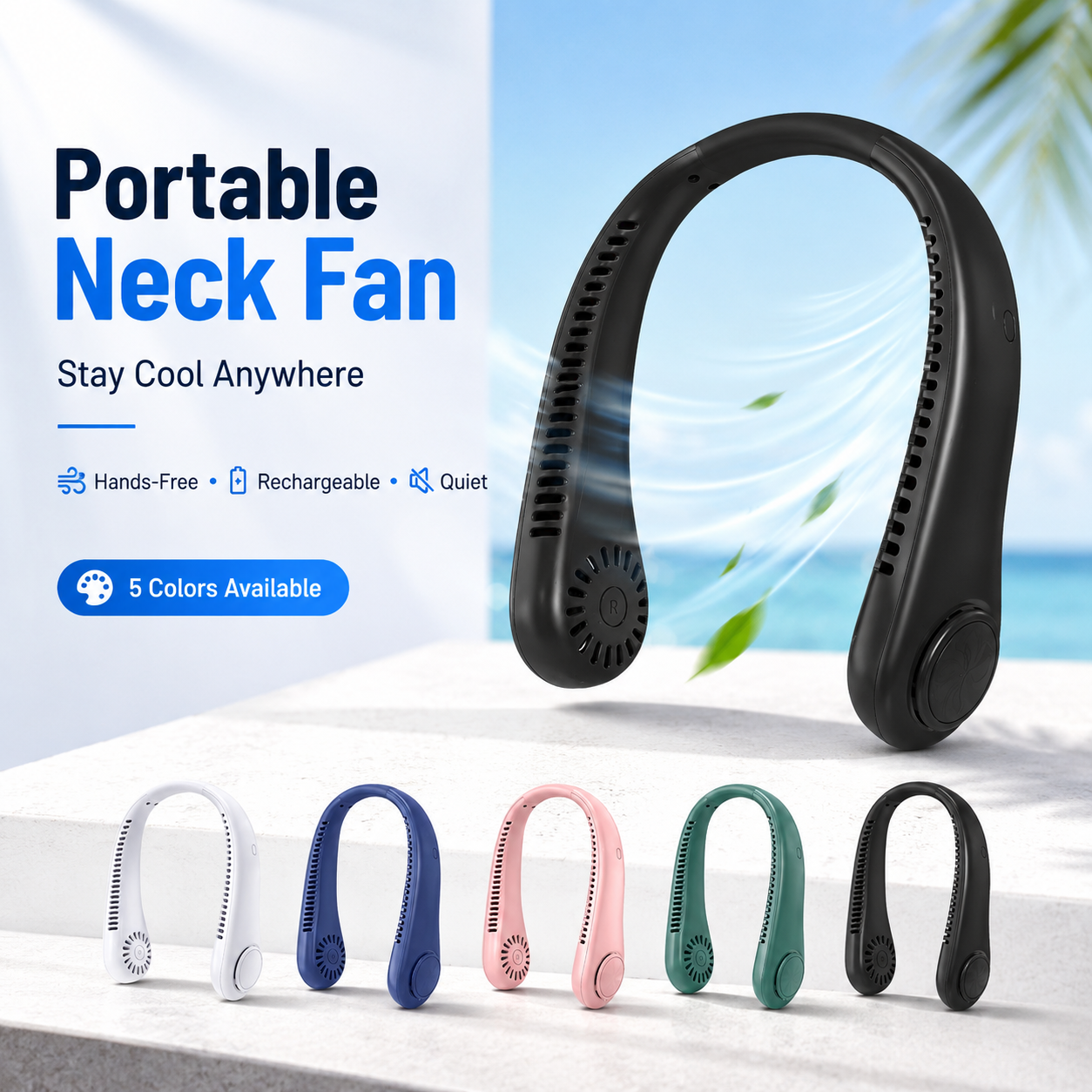 ⚡Billhol®  49% OFF Today – ❄️ Stay Cool Anywhere – New Portable Neck Fan | Hands-Free • Lightweight • USB Rechargeable-QO