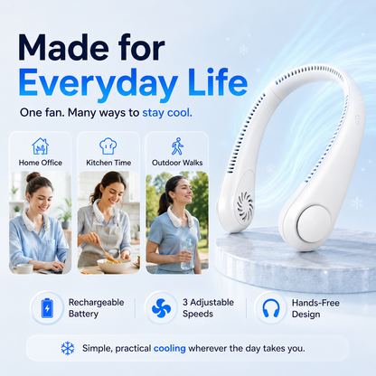 ⚡Billhol®  49% OFF Today – ❄️ Stay Cool Anywhere – New Portable Neck Fan | Hands-Free • Lightweight • USB Rechargeable-QO
