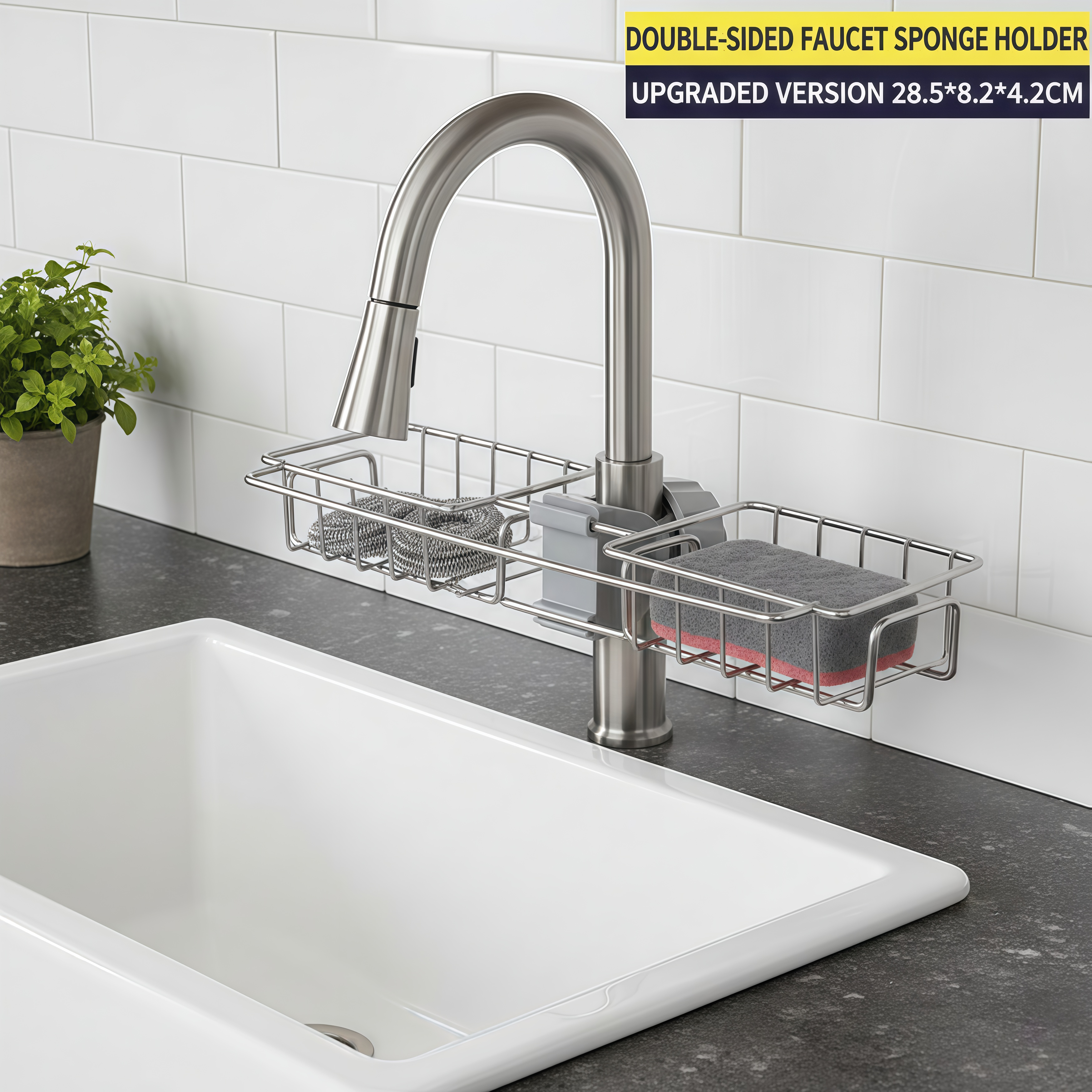 Fits 2 rags + sponge tray