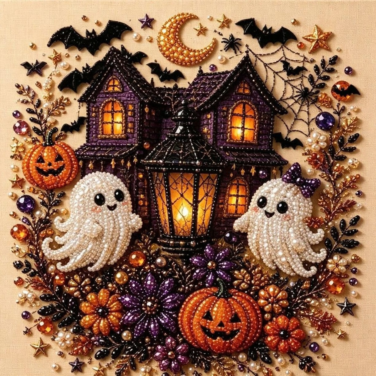 Halloween Ghost Pearl Art DIY Kit