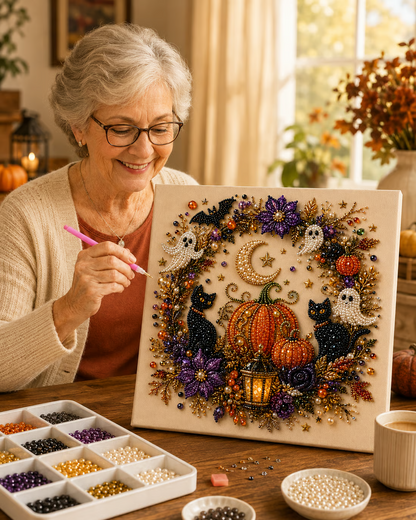 Halloween Ghost Pearl Art DIY Kit