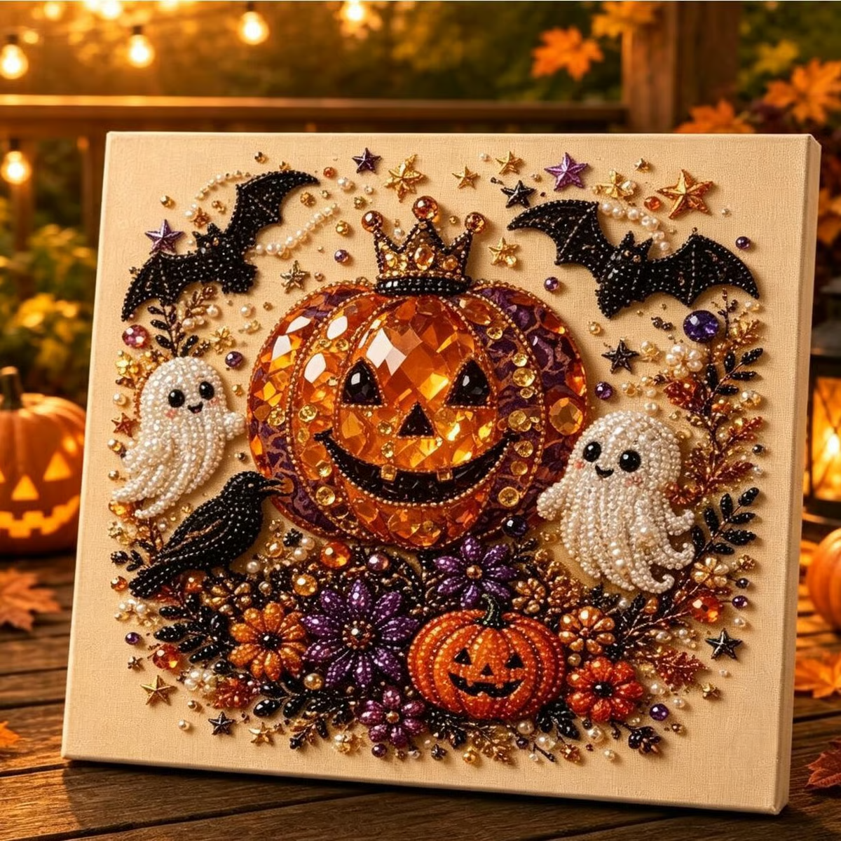 Halloween Ghost Pearl Art DIY Kit