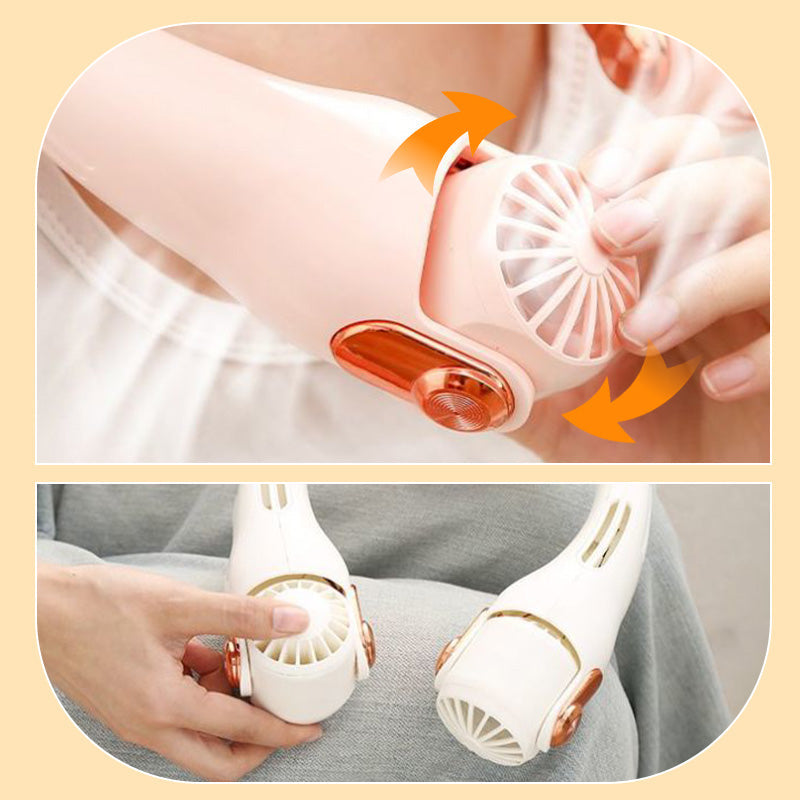 ❄️ 🚀 Billhol® | Neck Fan - Rechargeable Portable Fan for Instant Cooling!|❄️🎁 LAST DAY: 70% OFF